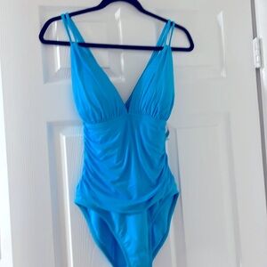 One piece turquoise bathing suit. Brand new. Tags attached.